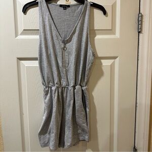 Fashion Nova Grey Stretch Romper